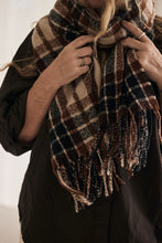 mamapapa - scarf dark stripe checks