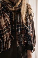 mamapapa - scarf dark stripe checks