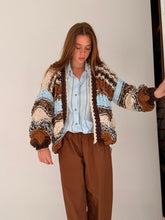 Stripe thick earthy cardigan
