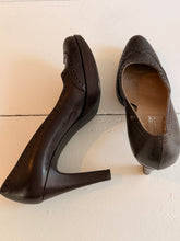 Leather Choco heels