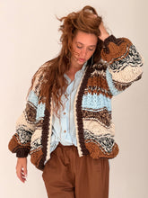 Stripe thick earthy cardigan