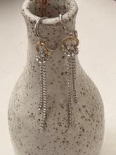 Long gem dangle earrings