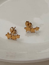 Triple star stud earring