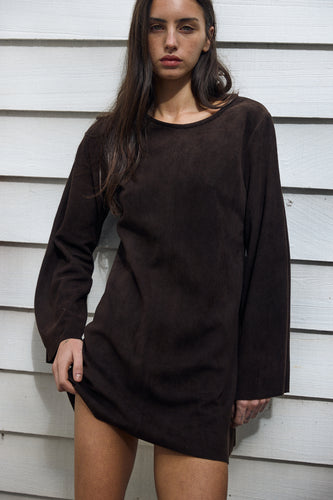 Paris chocolaté Suède dress mini