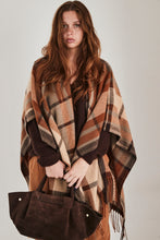 mamapapa poncho scarf checkers