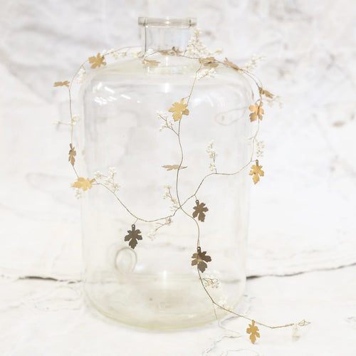 Brass Oak Leaf with Bead Branchlets Garland