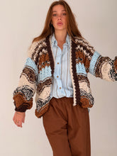 Stripe thick earthy cardigan