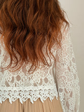 MM lace  blouse white