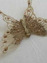 Butterfly gold sparkle on clip