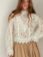 MM lace  blouse white