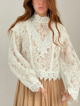 MM lace  blouse white