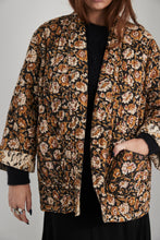 Beige earthy printed vest reversible