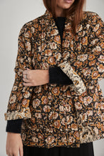 Beige earthy printed vest reversible