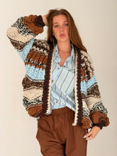 Stripe thick earthy cardigan