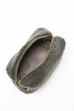 Charcoal teddy pouch