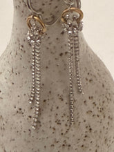 Long gem dangle earrings