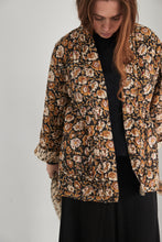 Beige earthy printed vest reversible