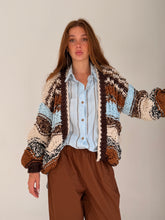 Stripe thick earthy cardigan