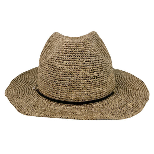 Elya tea hat with leather braided