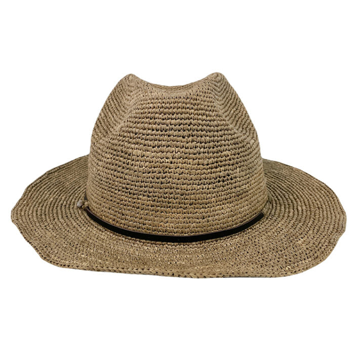 Elya tea hat with leather braided