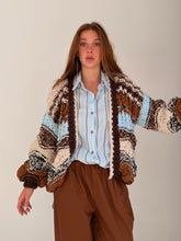 Stripe thick earthy cardigan