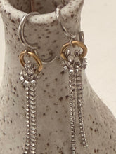 Long gem dangle earrings