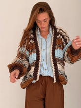 Stripe thick earthy cardigan