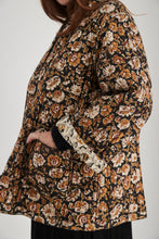 Beige earthy printed vest reversible