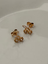Gem stone cherry studs