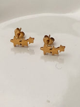 Triple star stud earring
