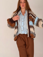 Stripe thick earthy cardigan