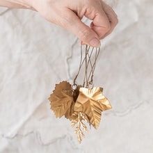 Leaf hanging ornement set of 4