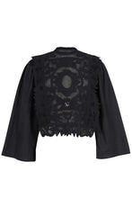 V.de vinster broderie heart blouse black