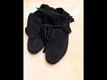 mamapapa - suede fringe back mocassin