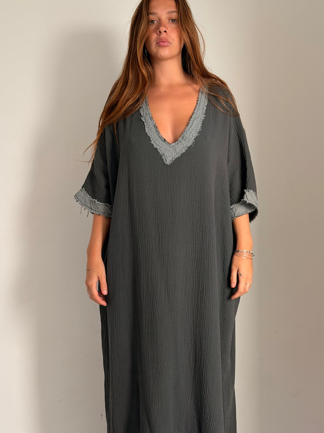 Mamapapa - Peacock Dress in Smoke
