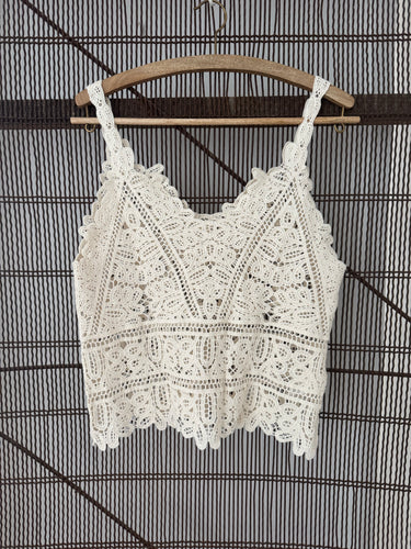 mamapapa - crochet cream singlet