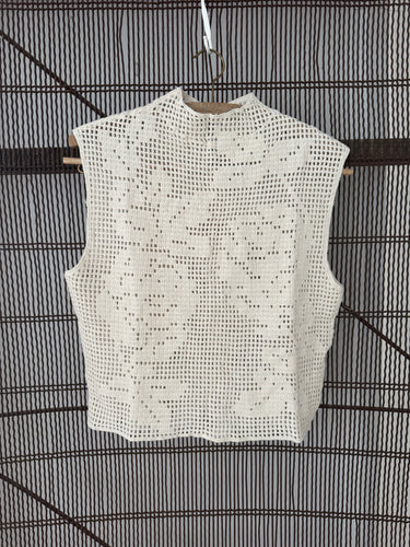 mamapapa - crochet cream top