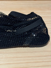 Sparkle fishnet flat shoes