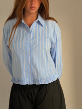 Mamapapa - Ferret Striped Blue Shirt
