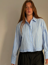 Mamapapa - Ferret Striped Blue Shirt