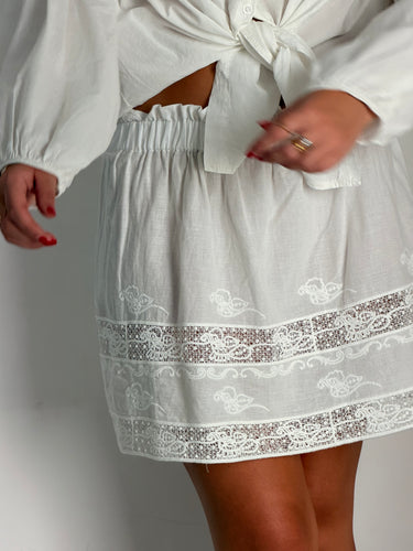 mamapapa - luna cotton fine lace skirt