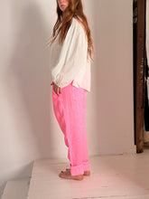 Pepe fluo pink linen pants