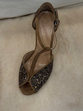 Anniel - high heels camel suede and sparkle
