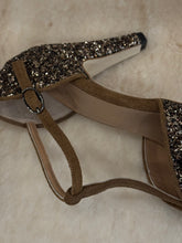 Anniel - high heels camel suede and sparkle