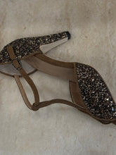Anniel - high heels camel suede and sparkle