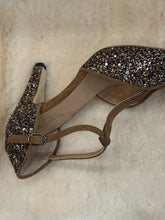 Anniel - high heels camel suede and sparkle