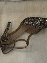 Anniel - high heels camel suede and sparkle