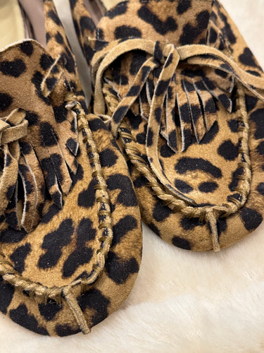 anniel - suede leopard mocassin