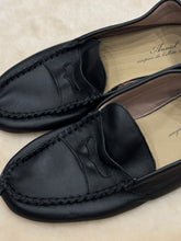 anniel - leather black mocassin