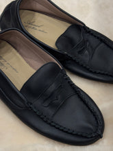 anniel - leather black mocassin